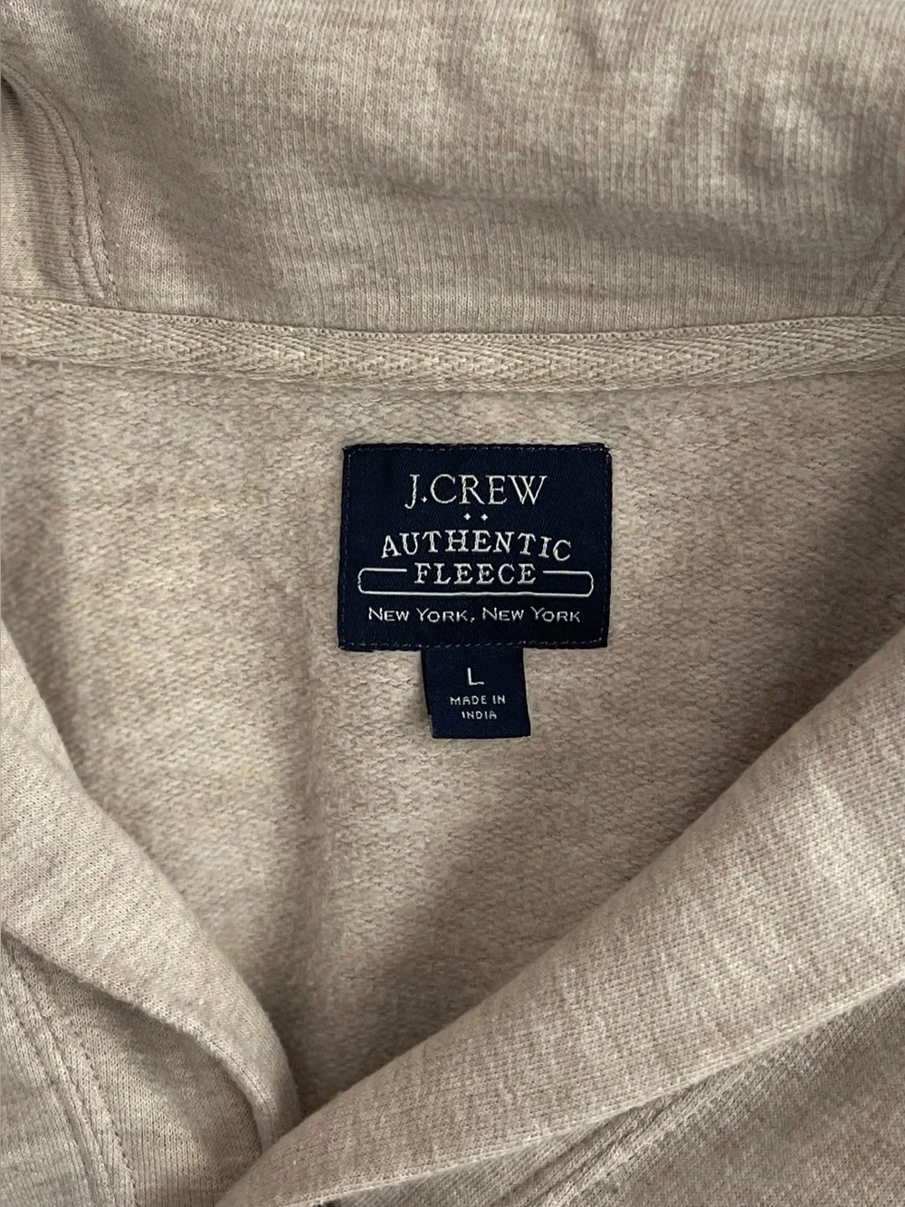 J. Crew Beige Fleece Shawl-Collar cardigan (SKU765)